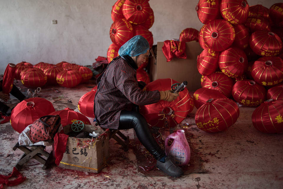 Làng đèn lồng Trung Quốc tất bật chuẩn bị Tết